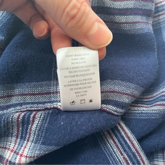 RAILS Plaid Flannel Button Down Blue Red Size Medium - Picture 8 of 8